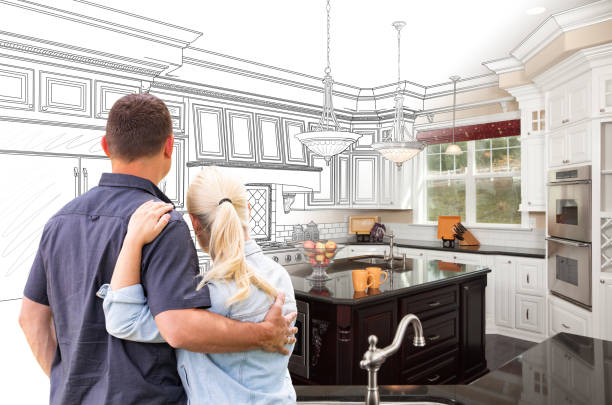 Custom kitchen cabinets installed in a Point Pleasant home